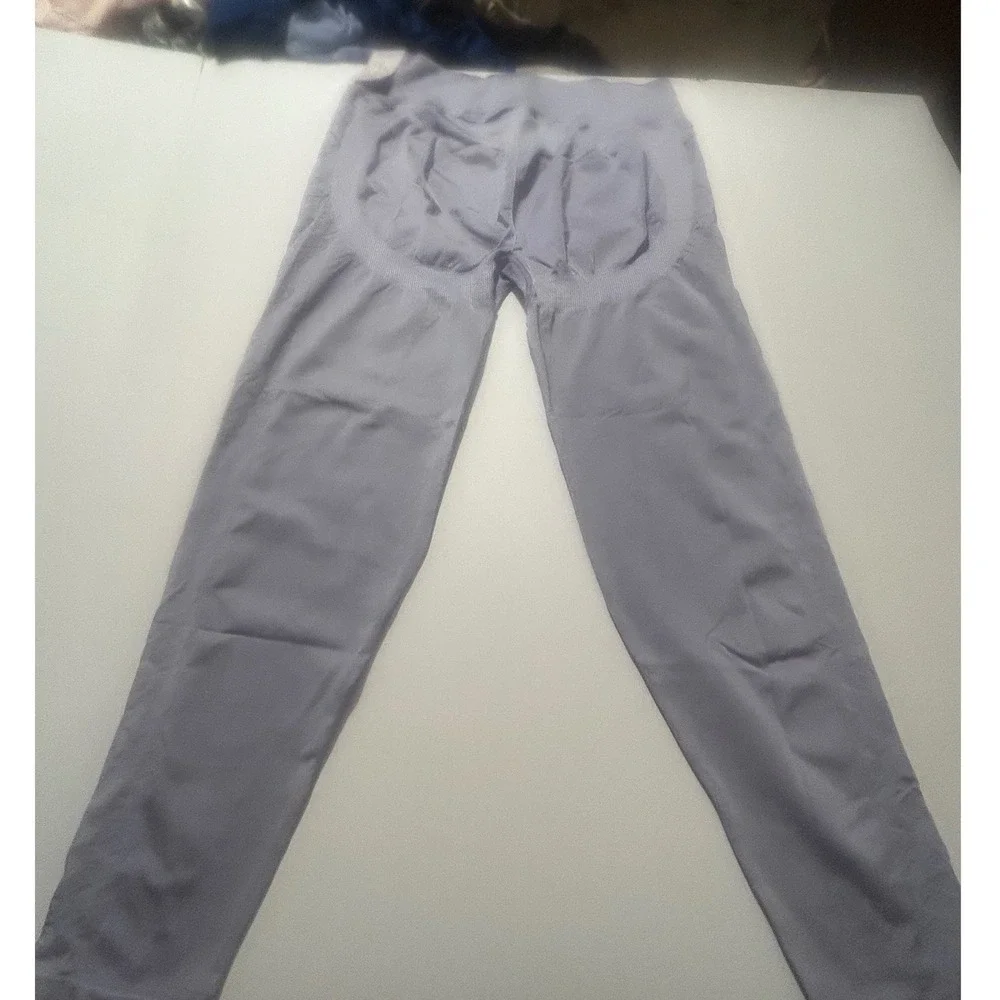 Victoria's Secret PINK Satin Seamless Leggings & Bralette Set Lavender XXL